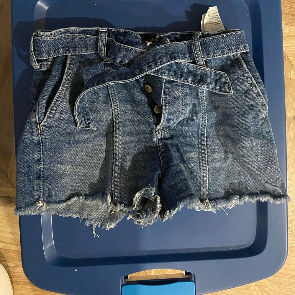 Hollister Button Up Jean Shorts